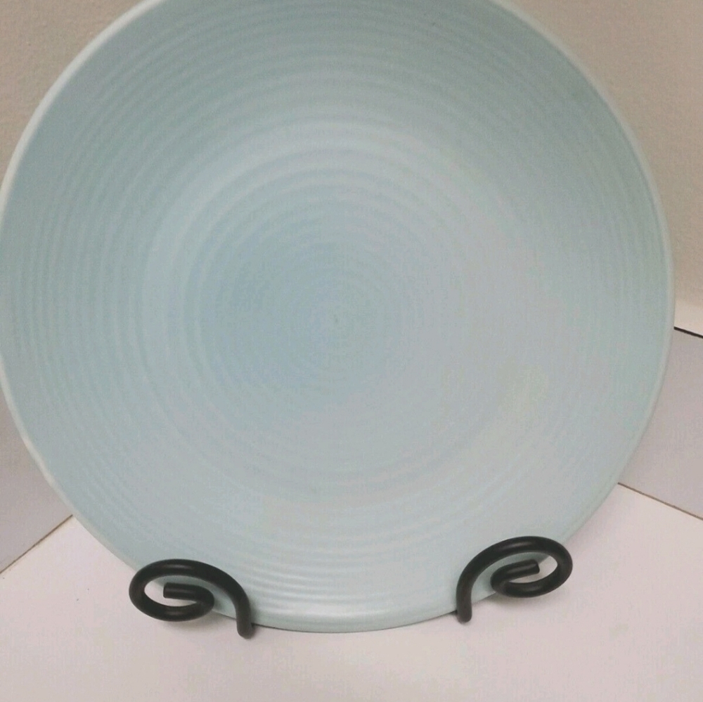 DudsonFinest Vitrified Evo-Ice Pattern Aqua Coupe 10 3/4" Plate England